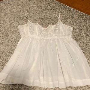 White tank with lace